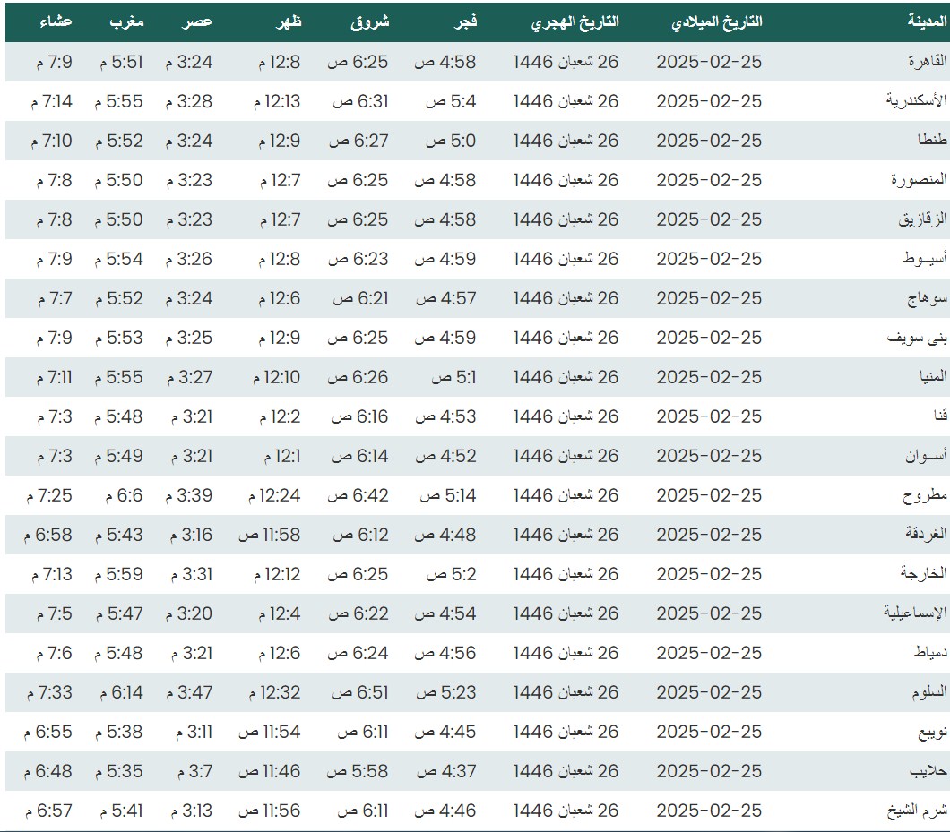 موعد اذان الفجر في المغرب