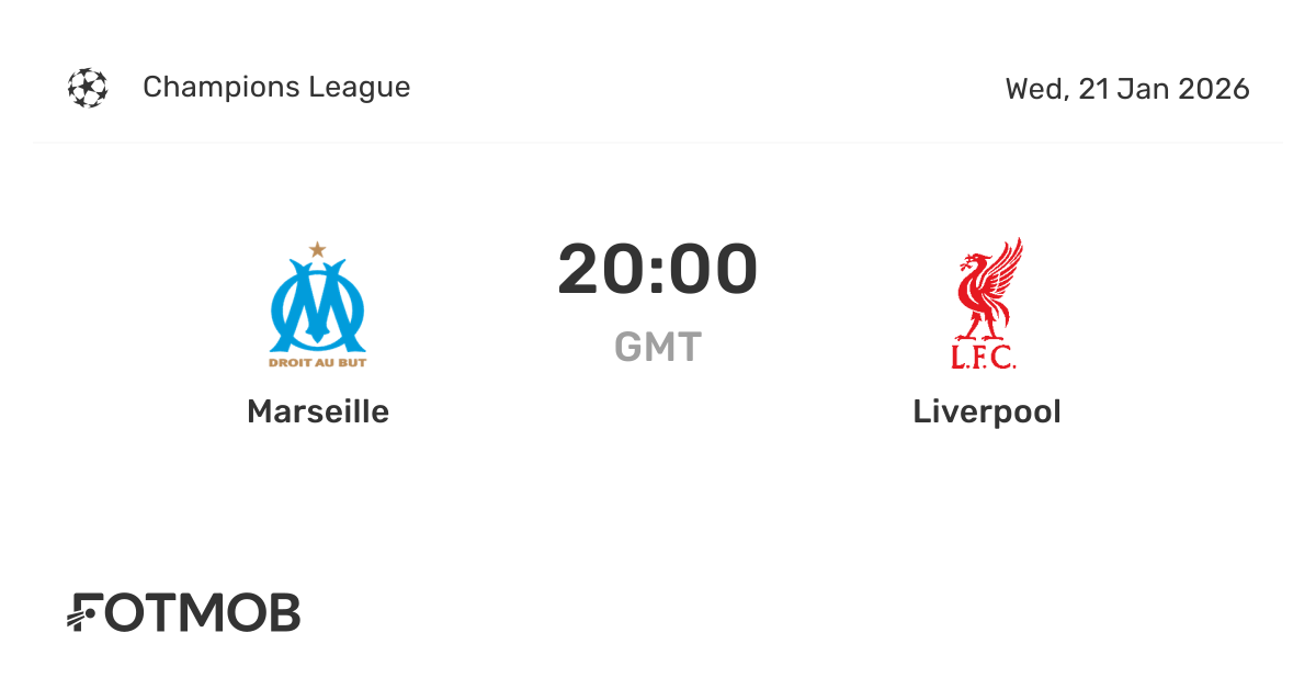 مباراة مارسيليا ضد ليفربول في دوري أبطال أوروبا